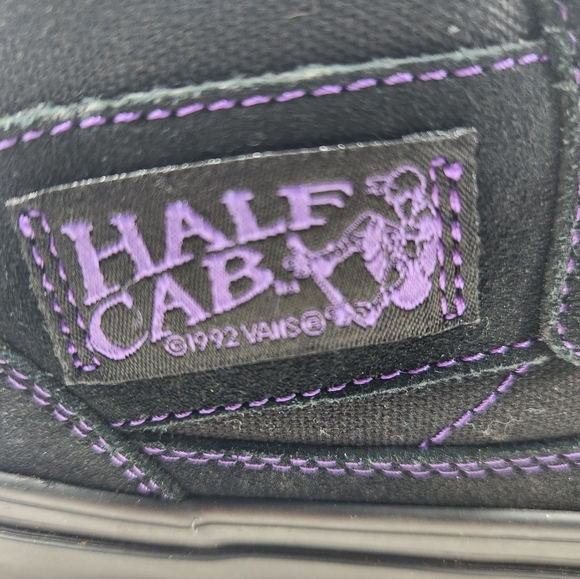 Vans Half Cab Rare Black and Purple Half Cab Skateboard Shoes Men's Size 7 - Picture 7 of 13